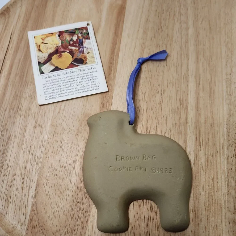 Brown Bag Cookie Art Sheep Mold + 1983 Recipe Book